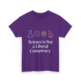 Science is Not Conspiracy Science T-Shirt - Purple