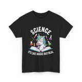 Science It's Like Magic Unicorn T-Shirt - Black