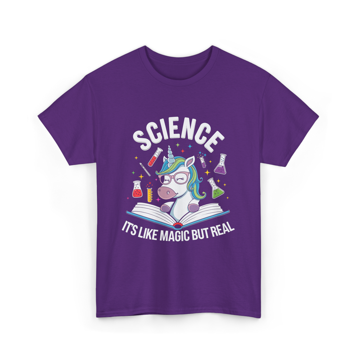 Science It's Like Magic Unicorn T-Shirt - Purple