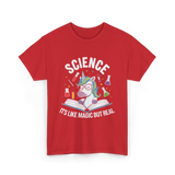 Science It's Like Magic Unicorn T-Shirt - Red