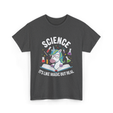 Science It's Like Magic Unicorn T-Shirt - Dark Heather