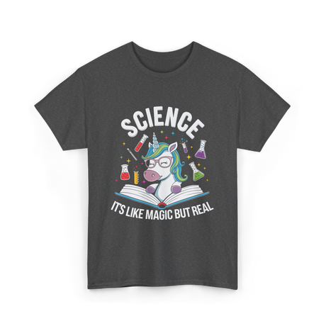 Science It's Like Magic Unicorn T-Shirt - Dark Heather