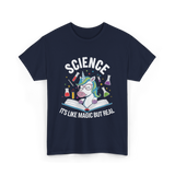 Science It's Like Magic Unicorn T-Shirt - Navy