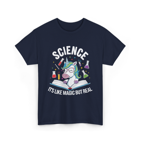 Science It's Like Magic Unicorn T-Shirt - Navy