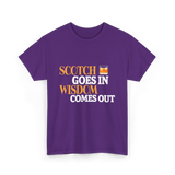 Scotch Goes In Wisdom Whiskey T-Shirt - Purple