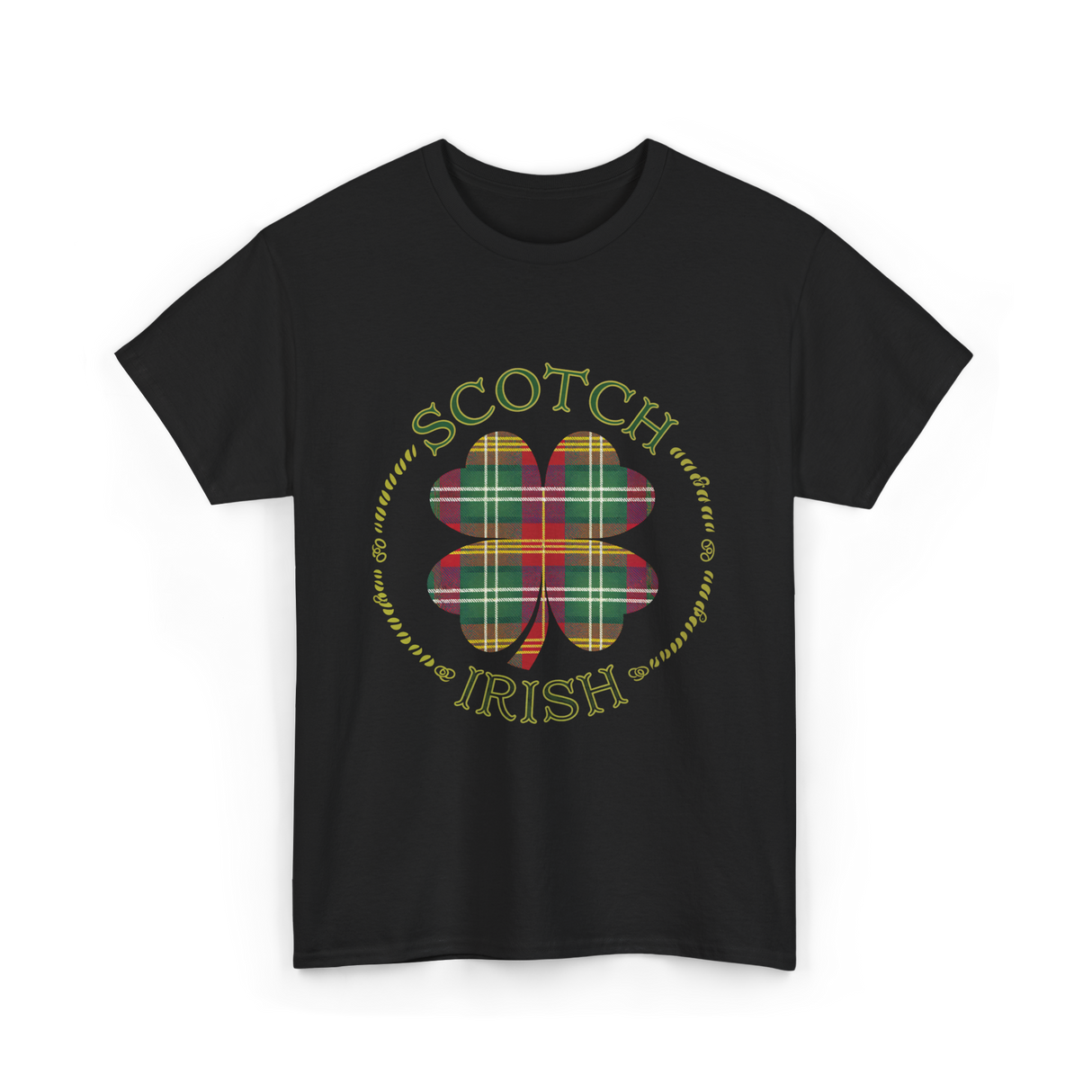 Scotch Irish Clover Scottish Pride T-Shirt - Black