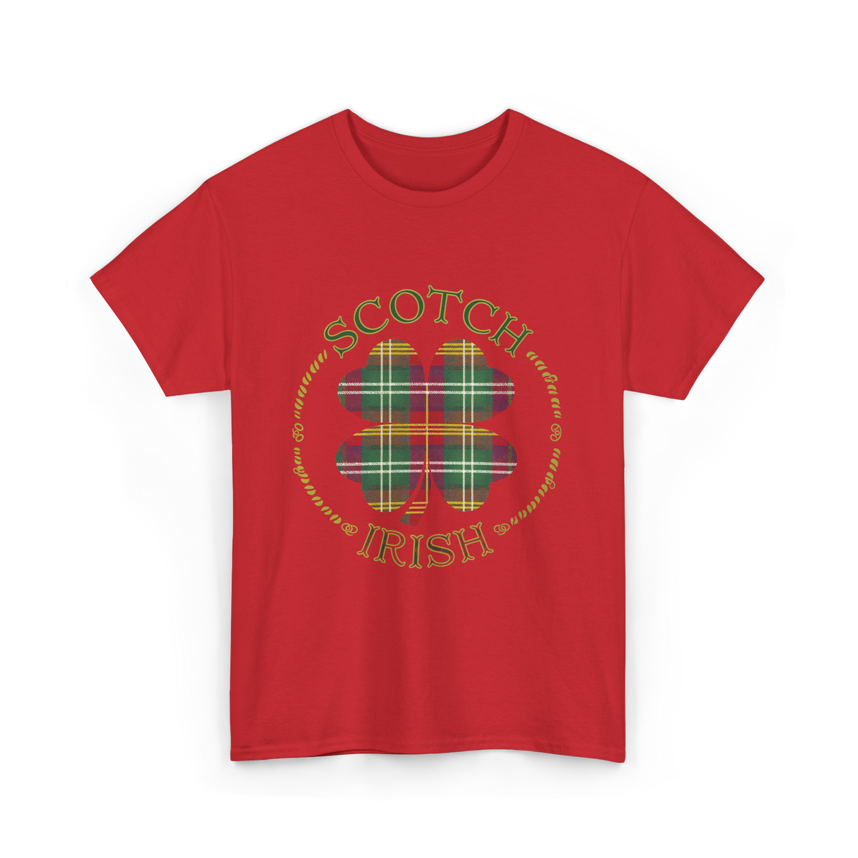 Scotch Irish Clover Scottish Pride T-Shirt - Red