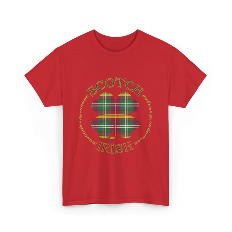 Scotch Irish Clover Scottish Pride T-Shirt - Red