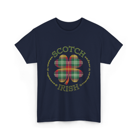 Scotch Irish Clover Scottish Pride T-Shirt - Navy