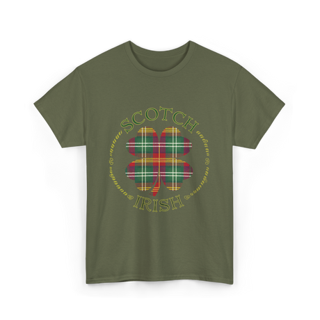 Scotch Irish Clover Scottish Pride T-Shirt - Military Green