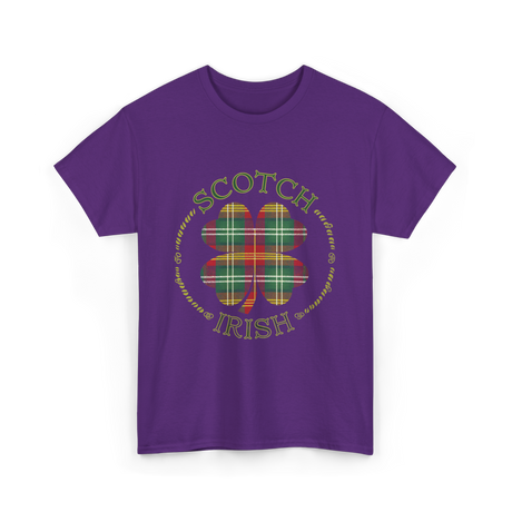 Scotch Irish Clover Scottish Pride T-Shirt - Purple