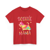 Scottie Mama Scottish Terrier Dog T-Shirt - Red