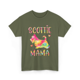 Scottie Mama Scottish Terrier Dog T-Shirt - Military Green