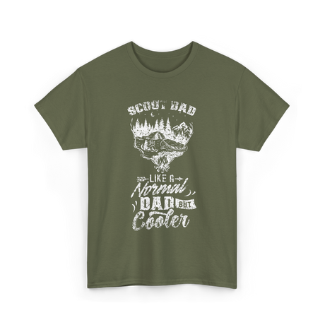 Scout Dad Cooler Scouting T-Shirt - Military Green