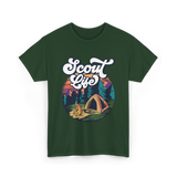 Scout Life Camping Outdoors Adventure T-Shirt - Forest Green