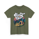 Scout Life Camping Outdoors Adventure T-Shirt - Military Green