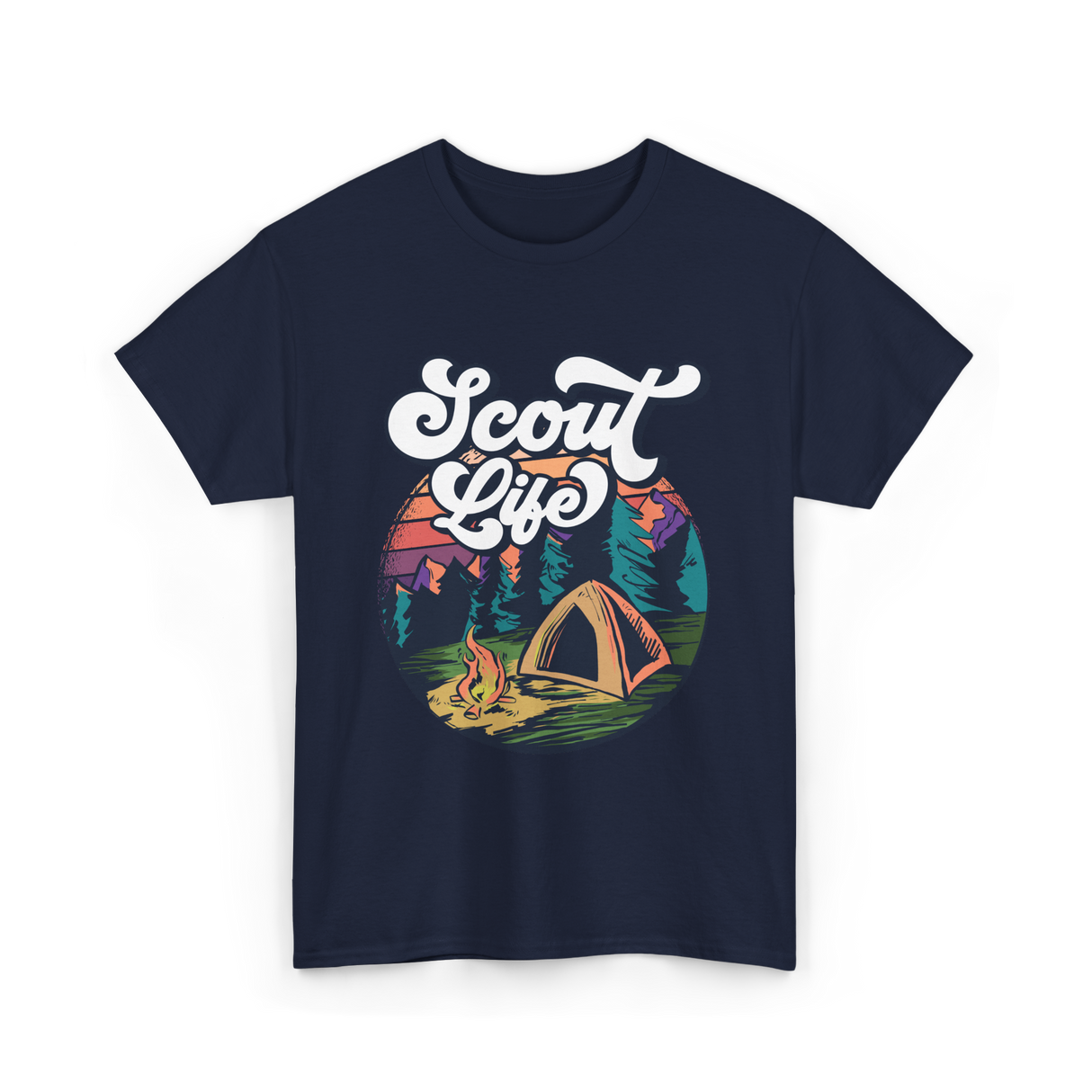 Scout Life Camping Outdoors Adventure T-Shirt - Navy