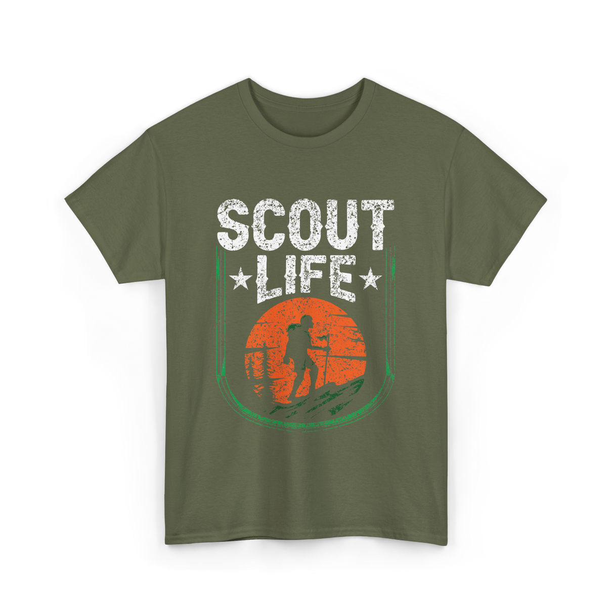 Scout Life Hiking T-Shirt - Military Green