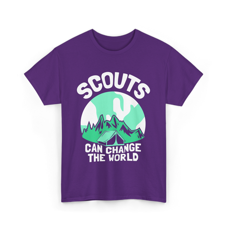 Scouts Can Change World Scouting T-Shirt - Purple