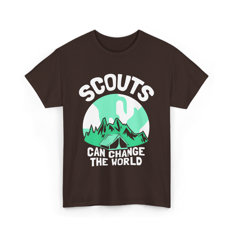 Scouts Can Change World Scouting T-Shirt - Dark Chocolate