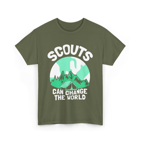 Scouts Can Change World Scouting T-Shirt - Military Green