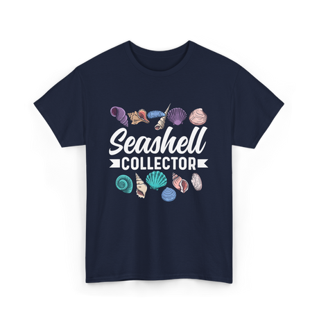 Seashell Collector Beach Seashells T-Shirt - Navy