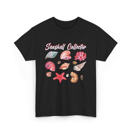 Seashell Collector Beach Seashells T-Shirt - Black