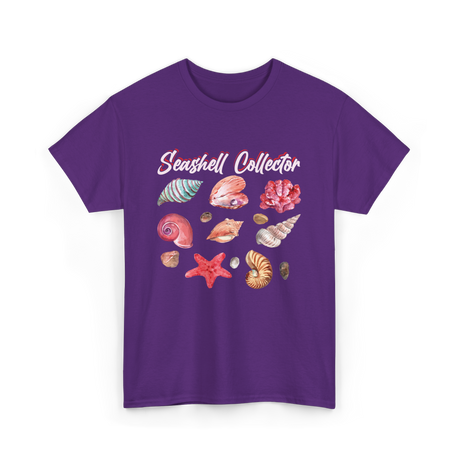 Seashell Collector Beach Seashells T-Shirt - Purple