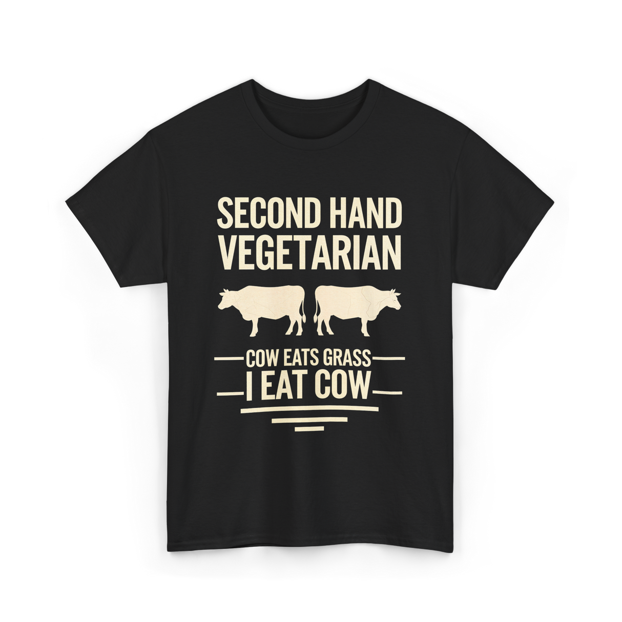 Second Hand Vegetarian Carnivore T-Shirt - Black