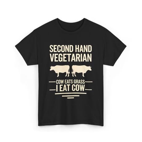 Second Hand Vegetarian Carnivore T-Shirt - Black