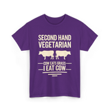 Second Hand Vegetarian Carnivore T-Shirt - Purple