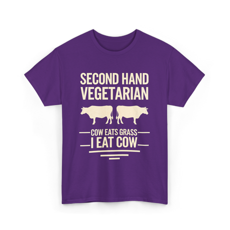 Second Hand Vegetarian Carnivore T-Shirt - Purple