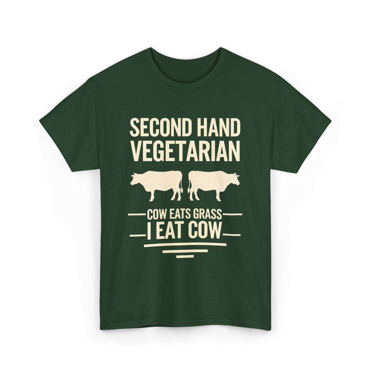 Second Hand Vegetarian Carnivore T-Shirt - Forest Green