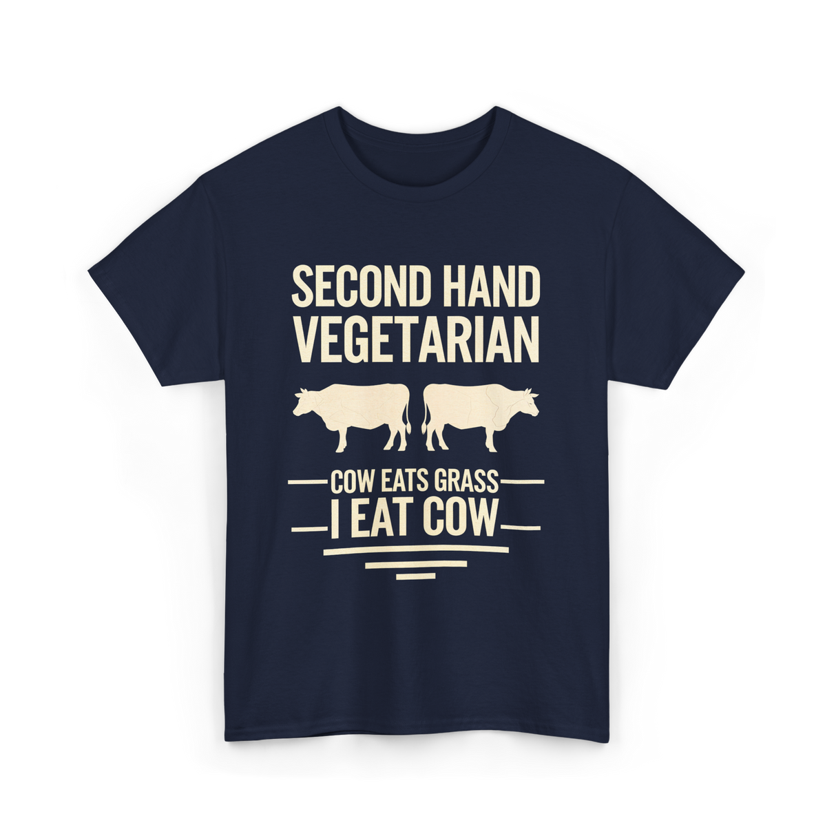 Second Hand Vegetarian Carnivore T-Shirt - Navy