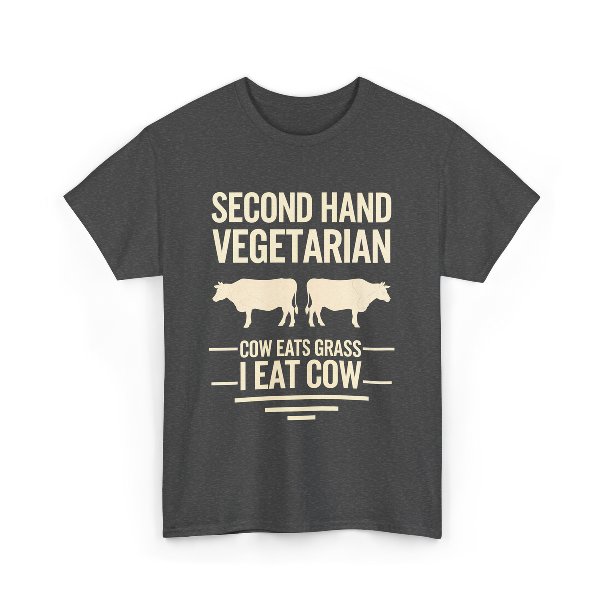 Second Hand Vegetarian Carnivore T-Shirt - Dark Heather