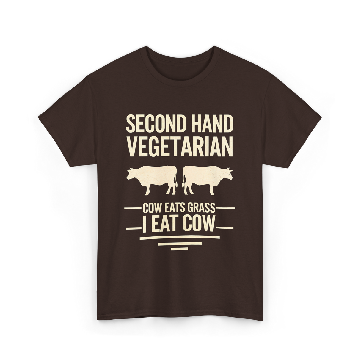 Second Hand Vegetarian Carnivore T-Shirt - Dark Chocolate