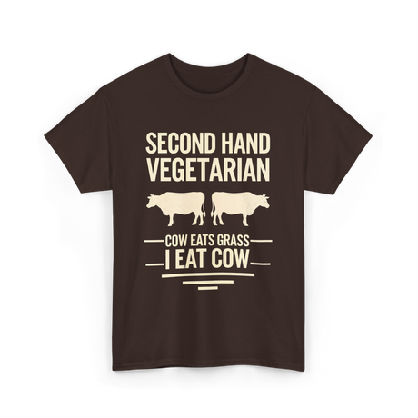 Second Hand Vegetarian Carnivore T-Shirt - Dark Chocolate