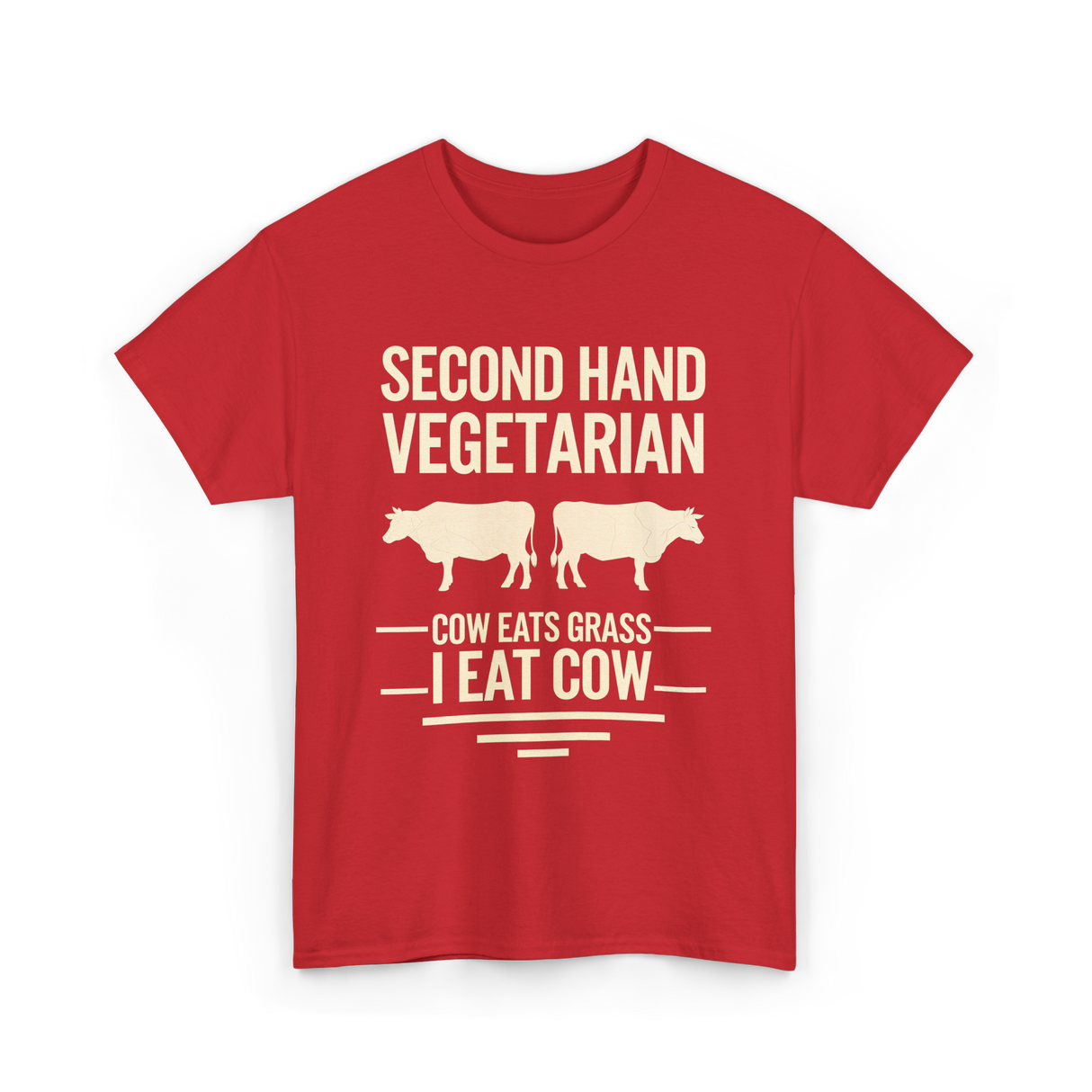 Second Hand Vegetarian Carnivore T-Shirt - Red