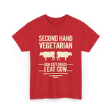 Second Hand Vegetarian Carnivore T-Shirt - Red