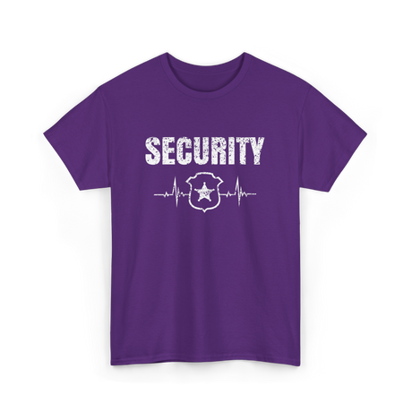 Security Badge Security Officer T-Shirt - Purple