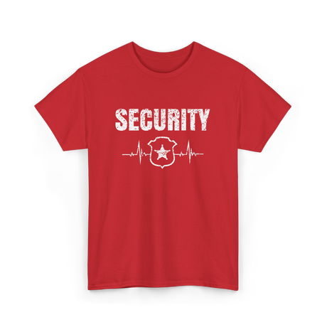 Security Badge Security Officer T-Shirt - Red