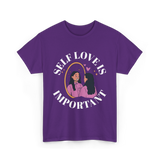 Self Love Is Important Positive T-Shirt - Purple