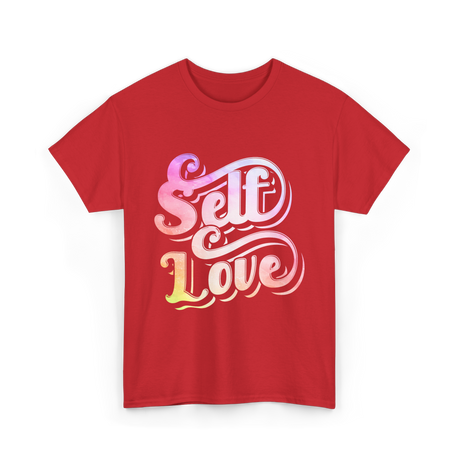 Self Love Positive Affirmation T-Shirt - Red