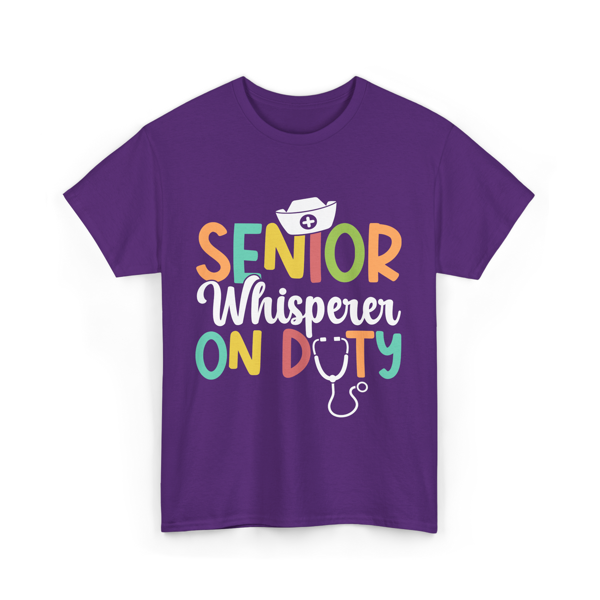 Senior Whisperer Nursing T-Shirt - Purple