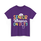 Senior Whisperer Nursing T-Shirt - Purple