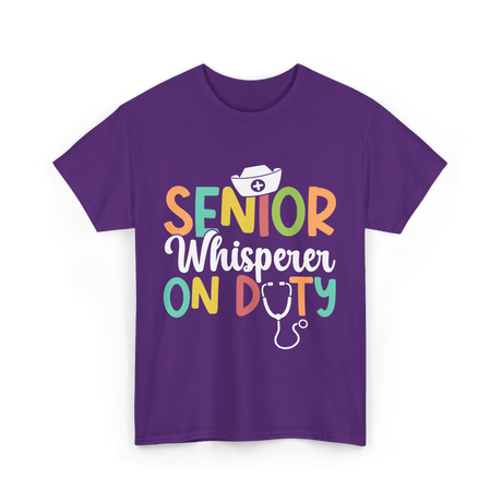 Senior Whisperer Nursing T-Shirt - Purple