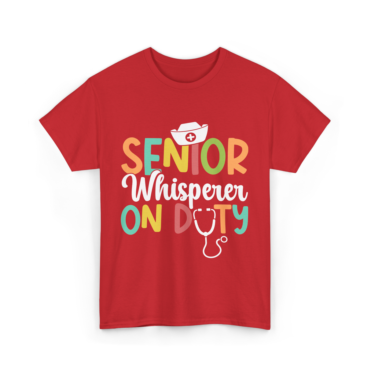 Senior Whisperer Nursing T-Shirt - Red