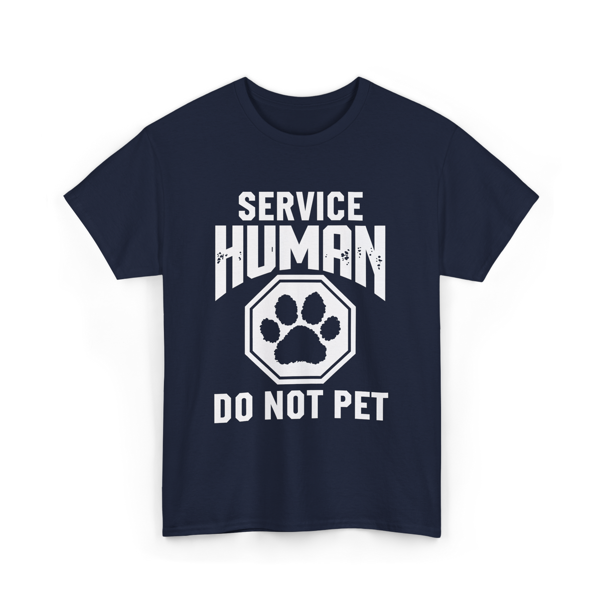 Service Human Do Not Pet T-Shirt - Navy