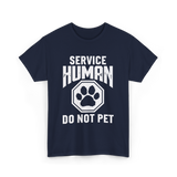 Service Human Do Not Pet T-Shirt - Navy