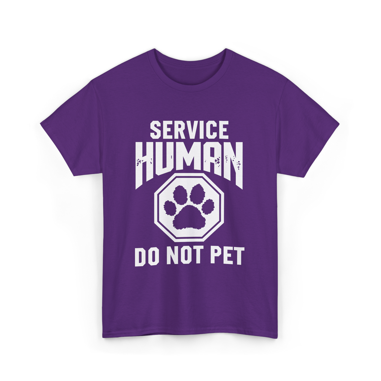 Service Human Do Not Pet T-Shirt - Purple